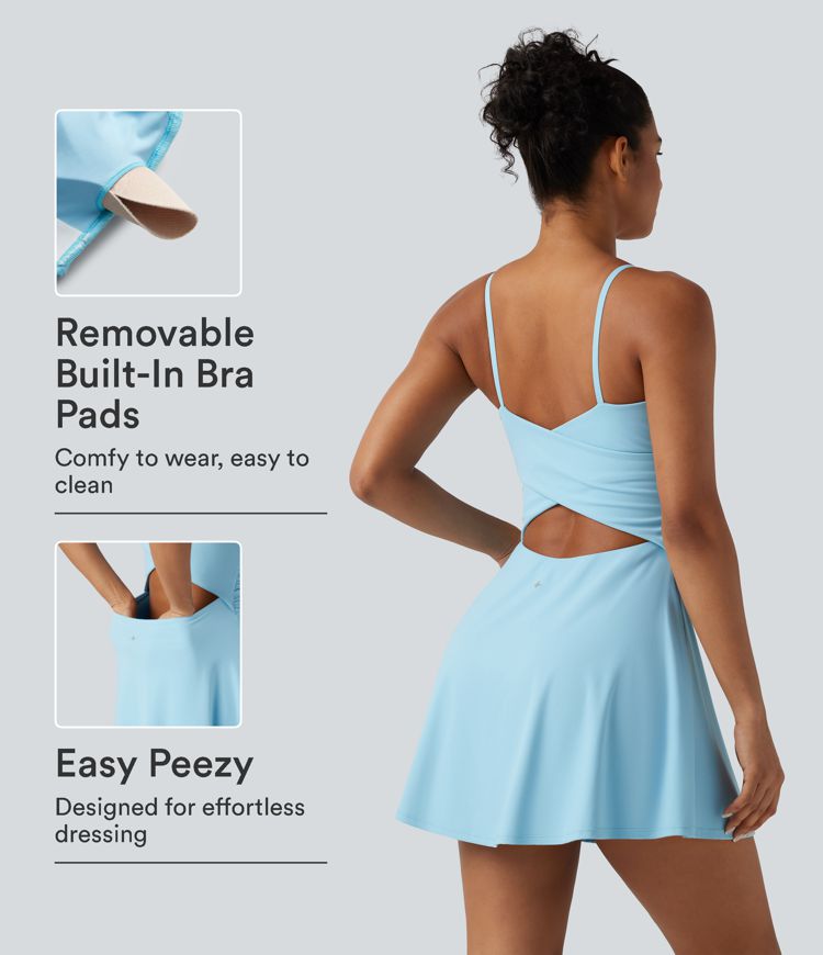 SoftlyZero™ Airy Built-in Bra 2-in-1 Cool Touch Mini Yoga Active Dress with Pockets-Easy Peezy Edition SoftlyZero™ Airy Built-in Bra 2-in-1 Cool Touch Mini Yoga Active Dress with Pockets-Easy Peezy Edition