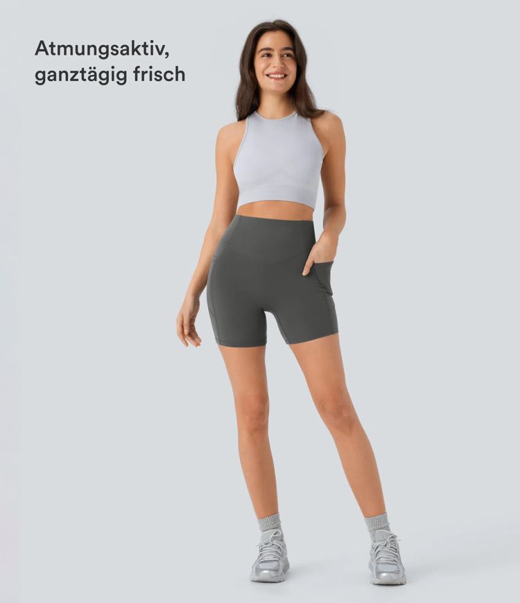 Halara UltraSculpt™ - Formende Workout-Shorts mit hohem Bund, Seitentaschen, Booty-Scrunch und Bauchkontrolle - 12,7 cm Halara UltraSculpt™ - Formende Workout-Shorts mit hohem Bund, Seitentaschen, Booty-Scrunch und Bauchkontrolle - 12,7 cm