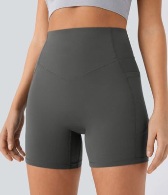 Halara UltraSculpt™ - Formende Workout-Shorts mit hohem Bund, Seitentaschen, Booty-Scrunch und Bauchkontrolle - 12,7 cm Halara UltraSculpt™ - Formende Workout-Shorts mit hohem Bund, Seitentaschen, Booty-Scrunch und Bauchkontrolle - 12,7 cm