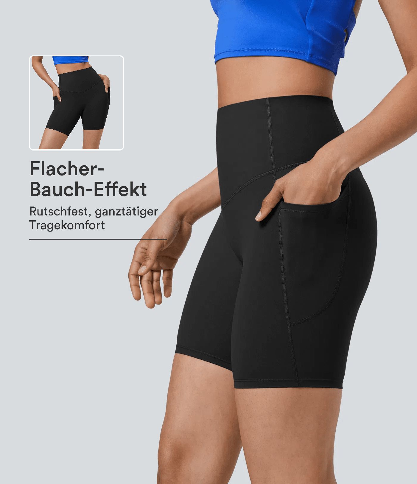 Halara UltraSculpt™ - Formende Workout-Shorts mit hohe Bund, Seitentaschen und Bauchkontrolle - 17,8 cm Halara UltraSculpt™ - Formende Workout-Shorts mit hohe Bund, Seitentaschen und Bauchkontrolle - 17,8 cm