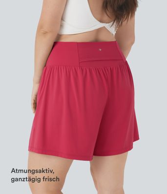 Softlyzero™ Airy - 2-in-1 Yoga-Shorts mit superhohem Bund, Seitentaschen und Cool-Touch - Plus-Size, 18 cm Softlyzero™ Airy - 2-in-1 Yoga-Shorts mit superhohem Bund, Seitentaschen und Cool-Touch - Plus-Size, 18 cm