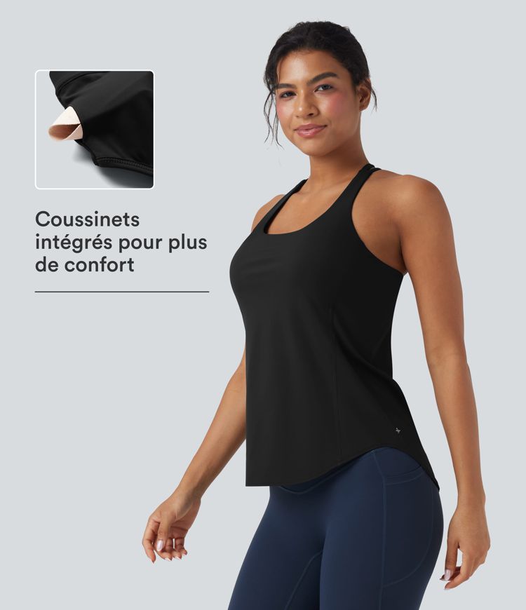 Débardeur running Halara UltraSculpt™ col rond dos croisé bonnets E-G Débardeur running Halara UltraSculpt™ col rond dos croisé bonnets E-G