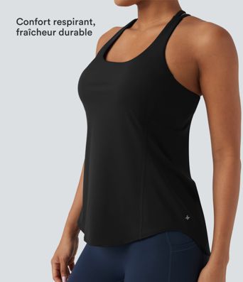 Débardeur running Halara UltraSculpt™ col rond dos croisé bonnets E-G Débardeur running Halara UltraSculpt™ col rond dos croisé bonnets E-G