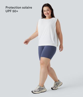 Débardeur yoga grande taille col rond Cool Touch - UPF50+ Débardeur yoga grande taille col rond Cool Touch - UPF50+