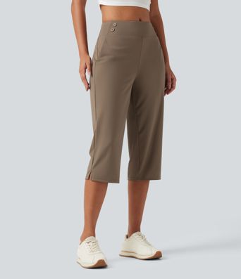 Mid Rise Quick Dry Capri Golf Pants with Pockets-UPF40+ Mid Rise Quick Dry Capri Golf Pants with Pockets-UPF40+