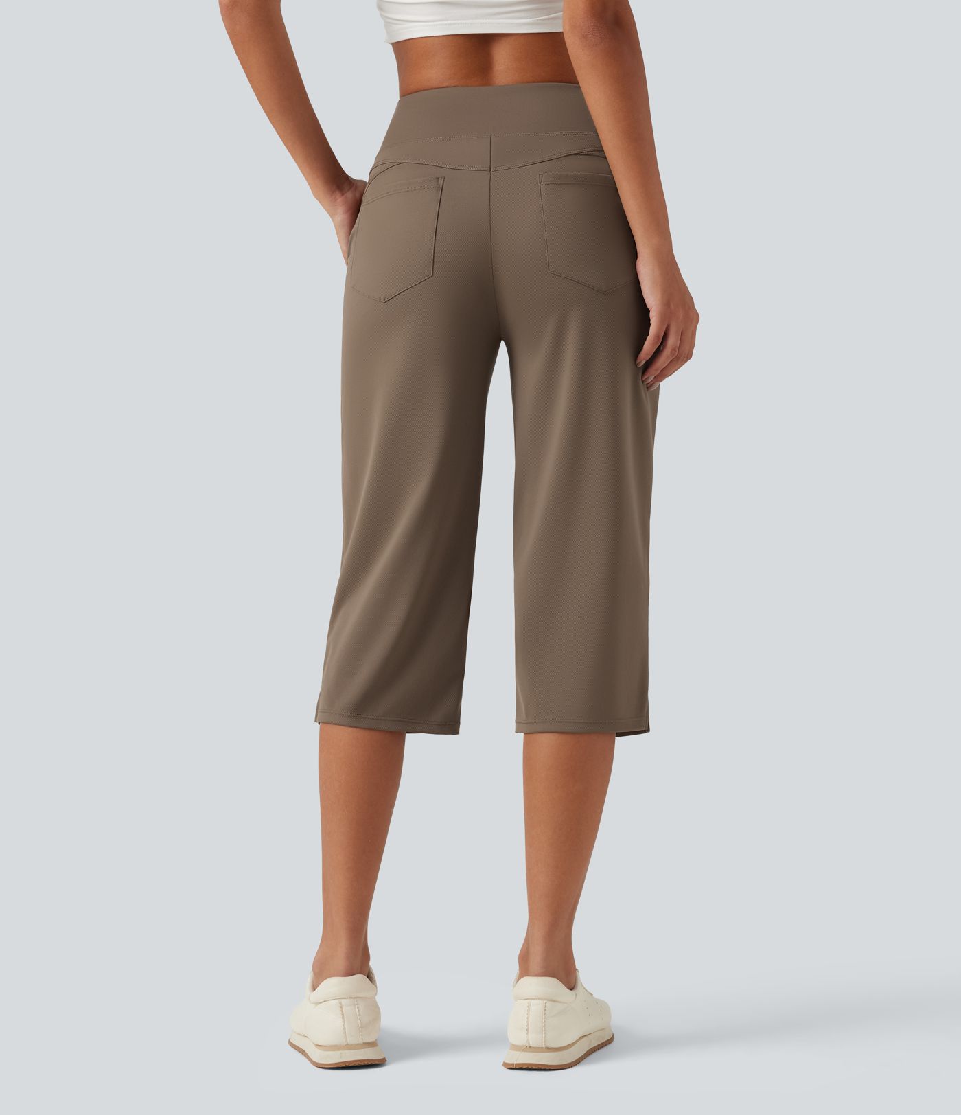 Mid Rise Quick Dry Capri Golf Pants with Pockets-UPF40+ Mid Rise Quick Dry Capri Golf Pants with Pockets-UPF40+