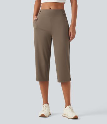 Mid Rise Quick Dry Capri Golf Pants with Pockets-UPF40+ Mid Rise Quick Dry Capri Golf Pants with Pockets-UPF40+