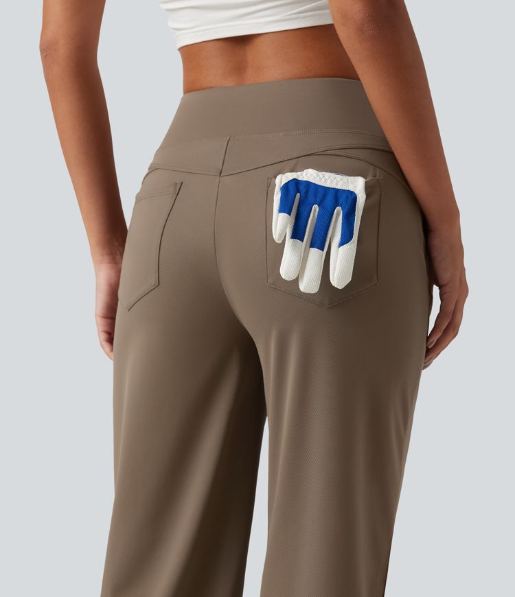 Mid Rise Quick Dry Capri Golf Pants with Pockets-UPF40+ Mid Rise Quick Dry Capri Golf Pants with Pockets-UPF40+