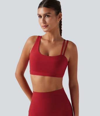 Halara UltraSculpt™ Ribbed Low Support Asymmetric Cut Out Built-in Bra Running Sports Bra Halara UltraSculpt™ Ribbed Low Support Asymmetric Cut Out Built-in Bra Running Sports Bra
