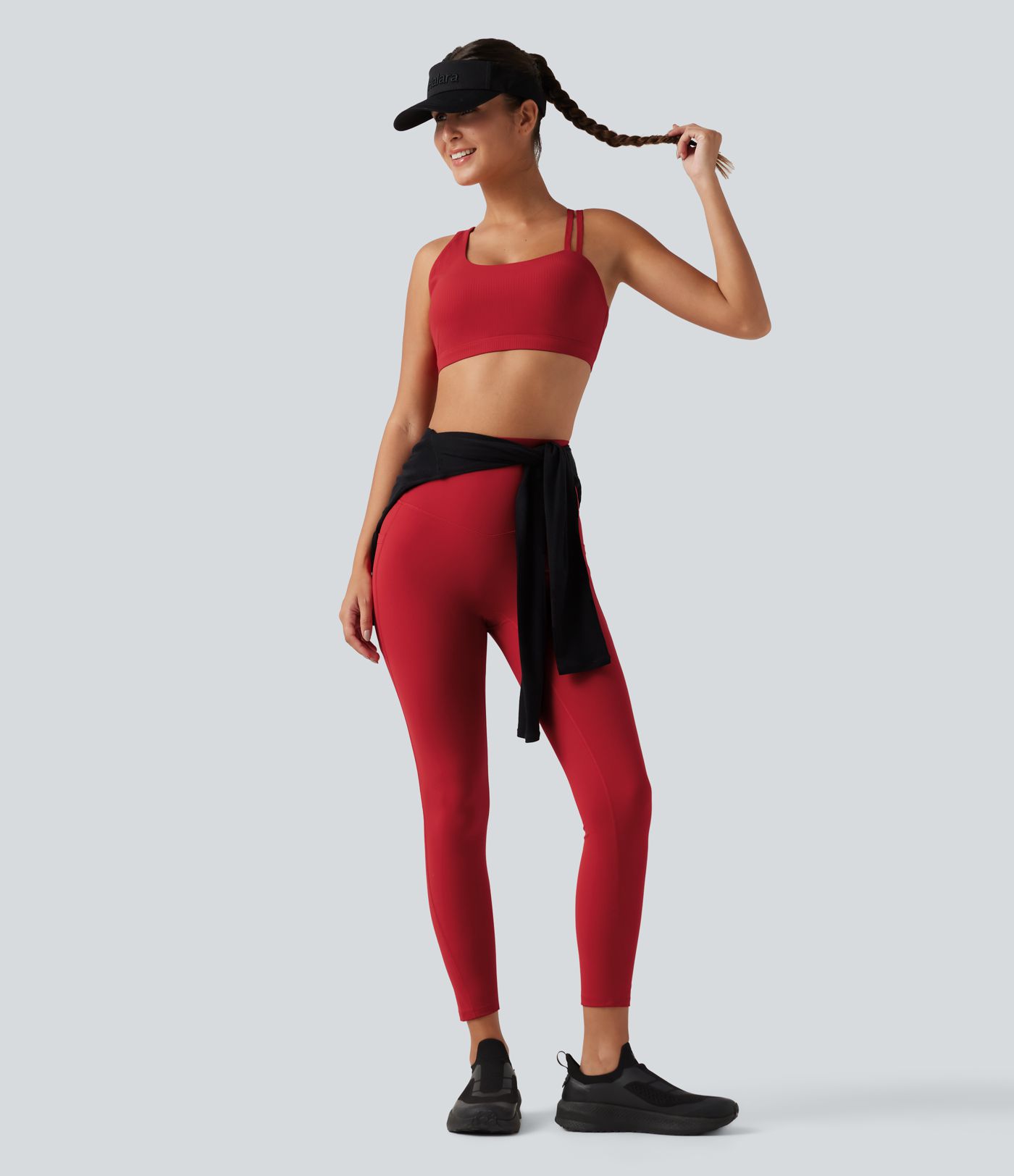 Halara UltraSculpt™ Ribbed Low Support Asymmetric Cut Out Built-in Bra Running Sports Bra Halara UltraSculpt™ Ribbed Low Support Asymmetric Cut Out Built-in Bra Running Sports Bra