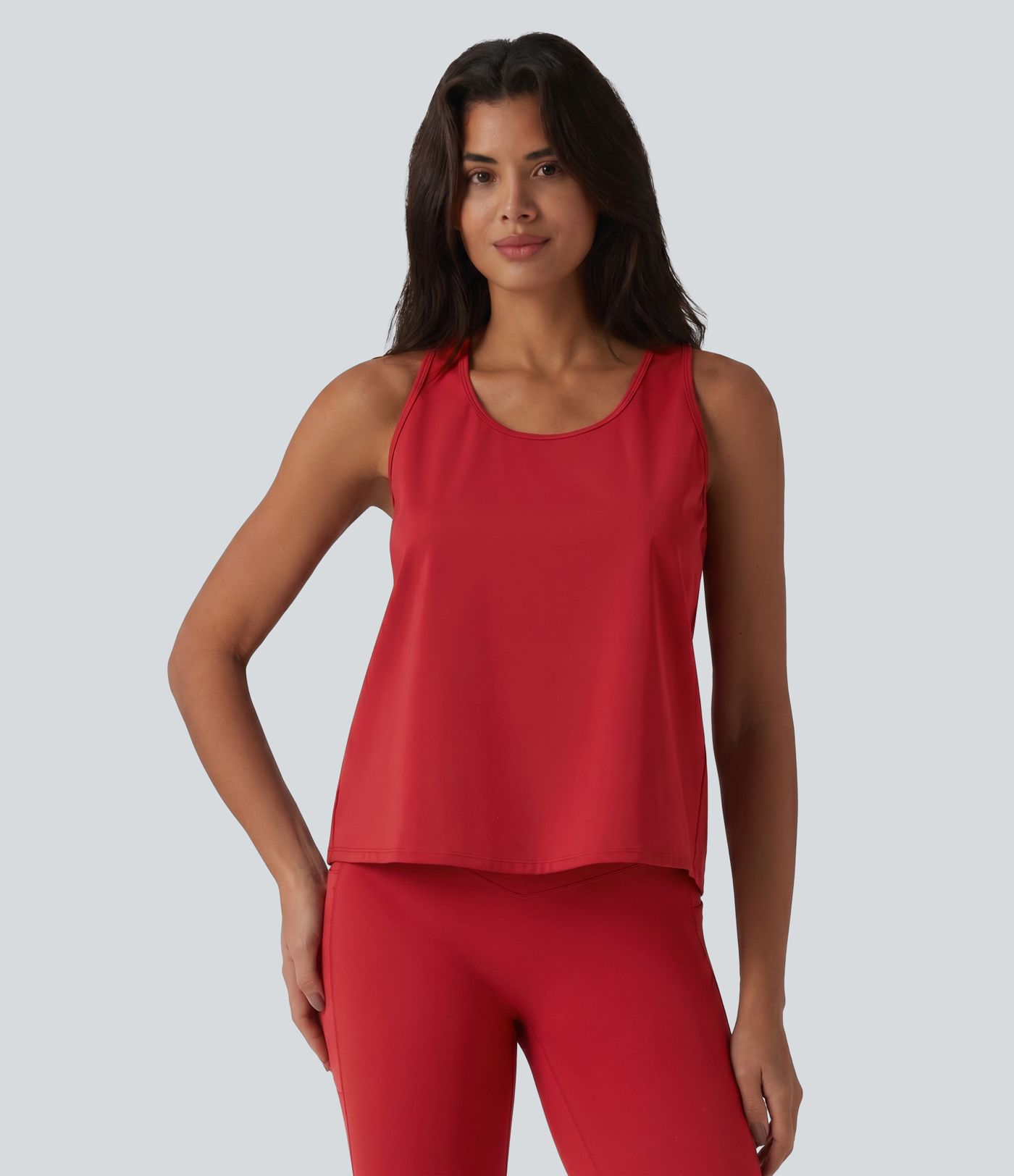 SoftlyZero™ Airy Racerback Contrast Lace InstantCool Workout Tank Top-UPF50+