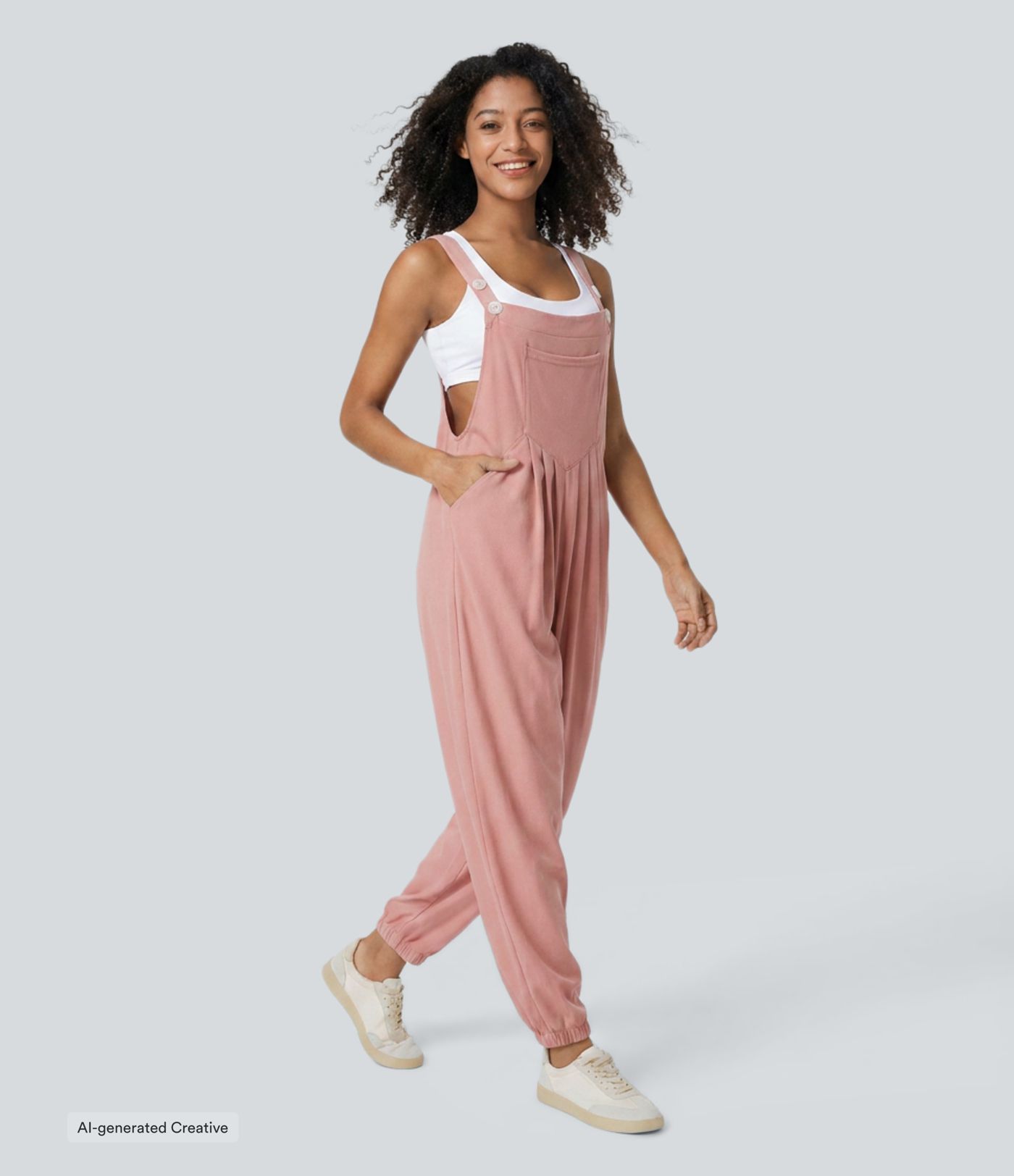 Pockets Waffle Casual Jogger Overalls Pockets Waffle Casual Jogger Overalls