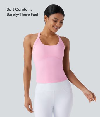 SoftlyZero™ Plush Cut Out Yoga Tank Top A-D Cups SoftlyZero™ Plush Cut Out Yoga Tank Top A-D Cups