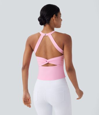 SoftlyZero™ Plush Cut Out Yoga Tank Top A-D Cups SoftlyZero™ Plush Cut Out Yoga Tank Top A-D Cups