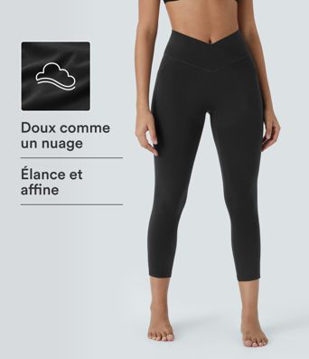 Softlyzero™ Legging Capri Unis Poches Croisées - UPF50+