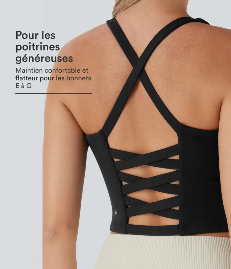 Black Débardeur yoga court E-G / 1