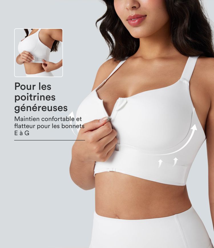 Brassière de sport SpeedWave™ maintien moyen push-up fermeture éclair boucle ajustable séchage rapide running bonnets E-G Brassière de sport SpeedWave™ maintien moyen push-up fermeture éclair boucle ajustable séchage rapide running bonnets E-G
