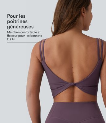 Débardeur de yoga cropped Halara UltraSculpt™ à doubles bretelles dos torsadé ouvert avec soutien-gorge intégré – Bonnets E-G Débardeur de yoga cropped Halara UltraSculpt™ à doubles bretelles dos torsadé ouvert avec soutien-gorge intégré – Bonnets E-G