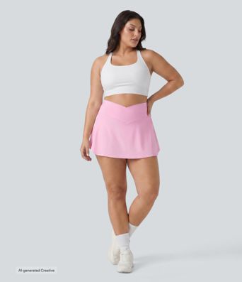 Everyday Softlyzero™Air Falda tenis 2 en 1 tacto fresco talla plus bolsillo lateral cintura V - Lucid-UPF50+