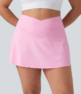 Everyday Softlyzero™Air Falda tenis 2 en 1 tacto fresco talla plus bolsillo lateral cintura V - Lucid-UPF50+