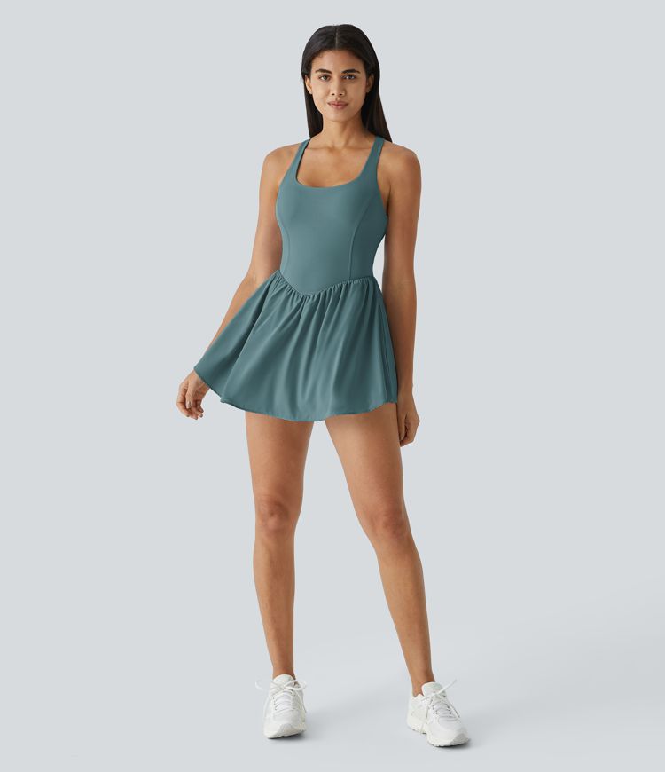 Breezeful™ - Fließendes 2-in-1 Pickleball-Minikleid im Korsett-Stil mit Seitentaschen - A-C Cups, schnelltrocknend
