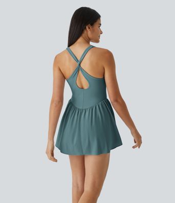 Breezeful™ - Fließendes 2-in-1 Pickleball-Minikleid im Korsett-Stil mit Seitentaschen - A-C Cups, schnelltrocknend