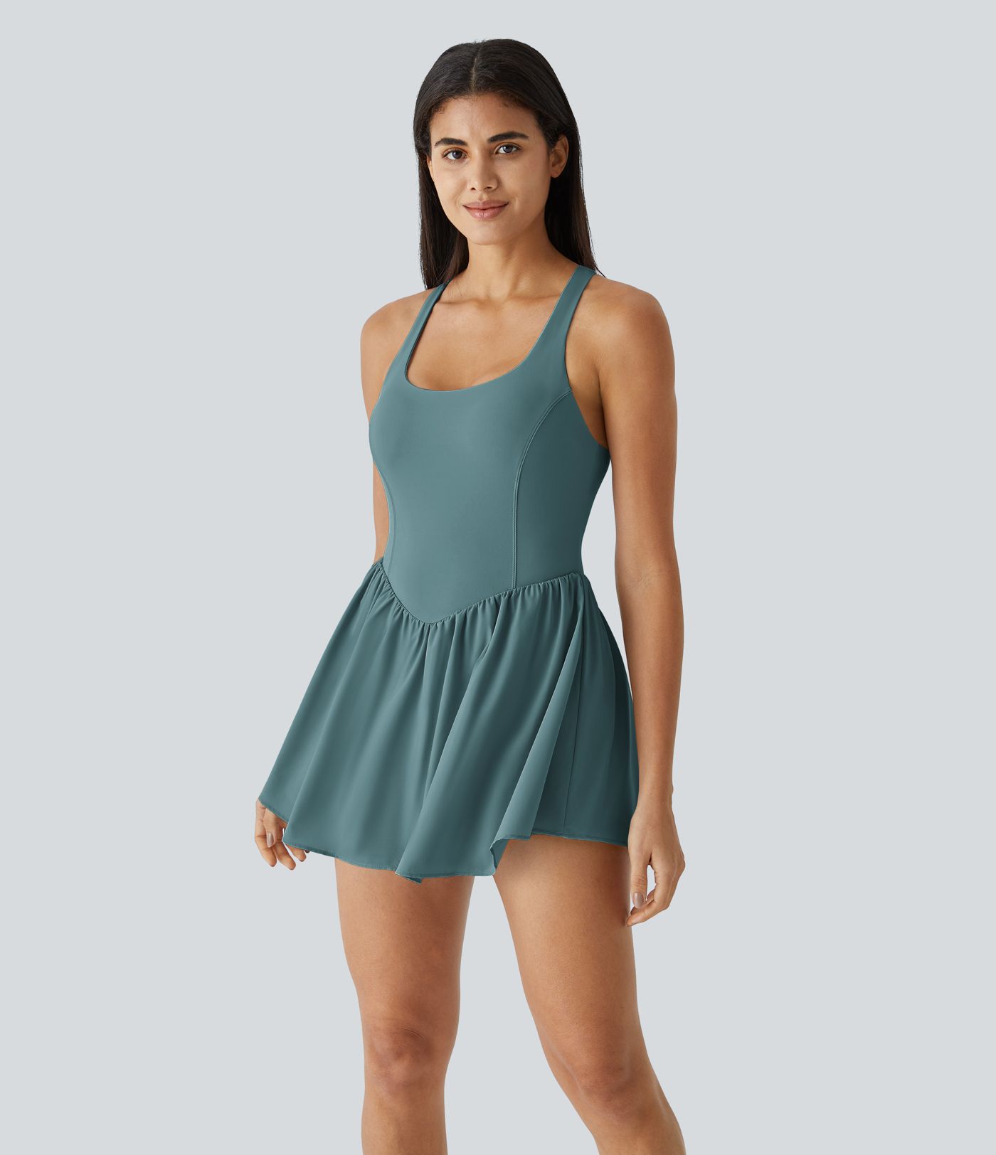 Breezeful™ - Fließendes 2-in-1 Pickleball-Minikleid im Korsett-Stil mit Seitentaschen - A-C Cups, schnelltrocknend