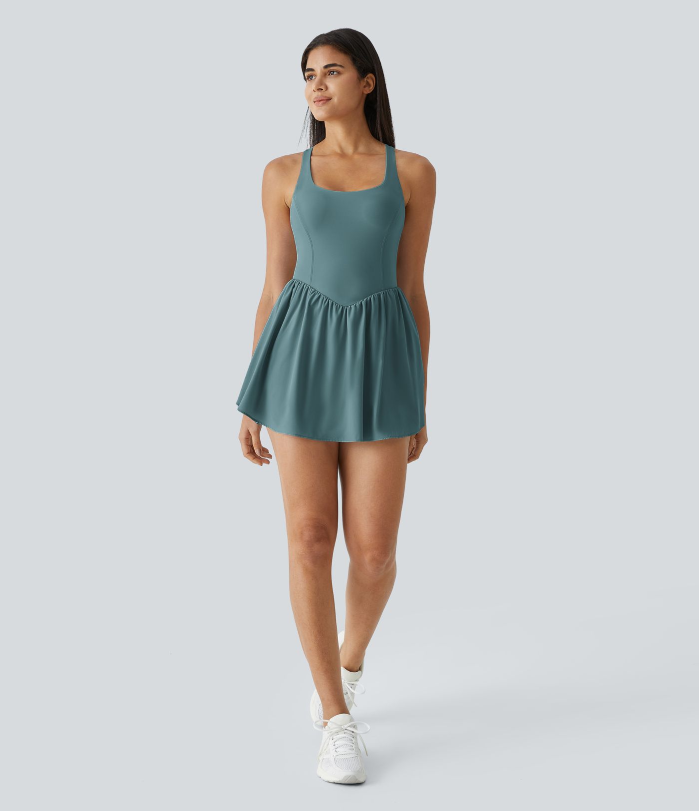 Breezeful™ - Fließendes 2-in-1 Pickleball-Minikleid im Korsett-Stil mit Seitentaschen - A-C Cups, schnelltrocknend