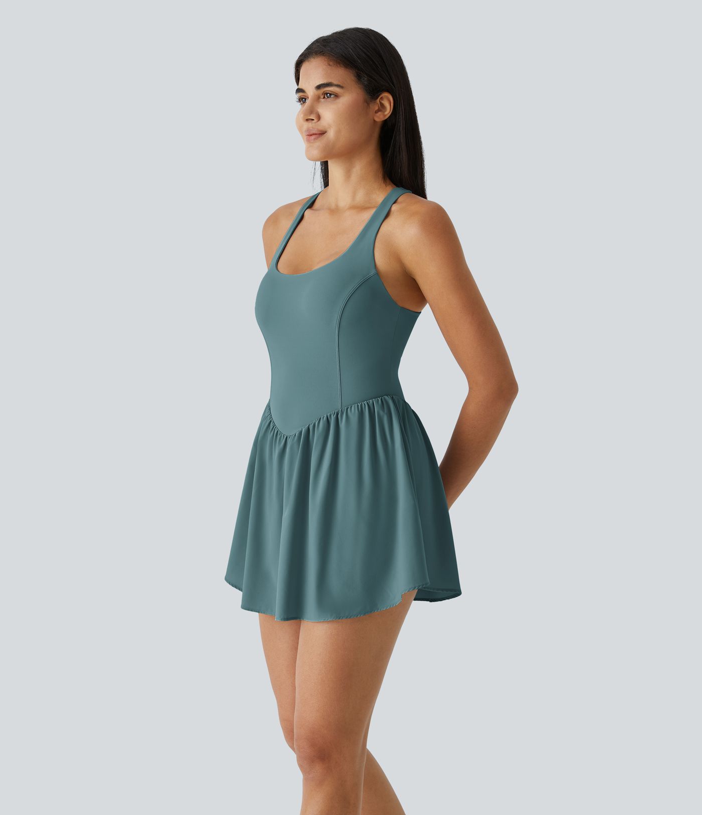 Breezeful™ - Fließendes 2-in-1 Pickleball-Minikleid im Korsett-Stil mit Seitentaschen - A-C Cups, schnelltrocknend