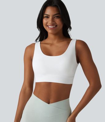 Halara Ultrasculpt™ Brassière de sport d'entraînement à maintien moyen, dos nu, boucle réglable, avec soutien-gorge intégré