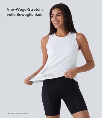 In My Feels ausgeschnittenes Yoga-Tanktop mit Crossover-Saum