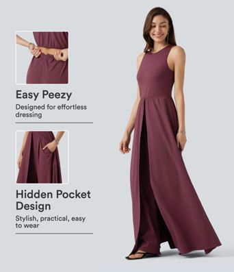 Combinaison sans manches à séchage rapide Breezeful™ avec poches - Édition Easy Peasy Combinaison sans manches à séchage rapide Breezeful™ avec poches - Édition Easy Peasy