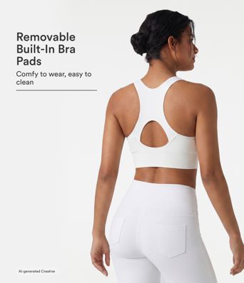 OneForm Seamless Flow Low Support Racerback Zip Fly Built-in Bra Yoga Sports Bra