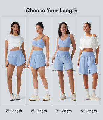 SoftlyZero™ QuickDry High Waisted Tummy Control Reflective Dots Crossover Hem 2-in-1 Running Shorts 3'' with Pockets SoftlyZero™ QuickDry High Waisted Tummy Control Reflective Dots Crossover Hem 2-in-1 Running Shorts 3'' with Pockets