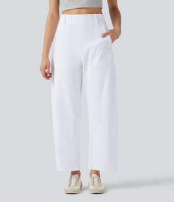 DayStretch hoch geschnittene Barrel-Leg-Freizeithose mit Taschen DayStretch hoch geschnittene Barrel-Leg-Freizeithose mit Taschen