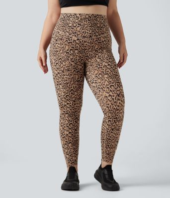 Plus Size Halara UltraSculpt™ Leopard Print High Waisted Tummy Control Yoga Leggings with Pockets Plus Size Halara UltraSculpt™ Leopard Print High Waisted Tummy Control Yoga Leggings with Pockets