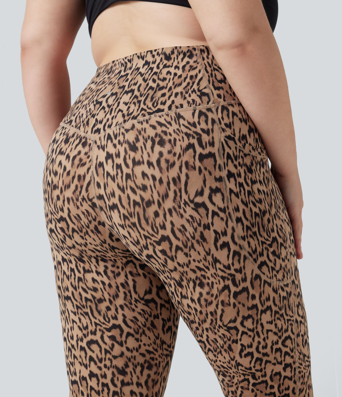 Plus Size Halara UltraSculpt™ Leopard Print High Waisted Tummy Control Yoga Leggings with Pockets Plus Size Halara UltraSculpt™ Leopard Print High Waisted Tummy Control Yoga Leggings with Pockets