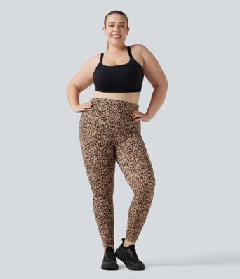 Plus Size Halara UltraSculpt™ Leopard Print High Waisted Tummy Control Yoga Leggings with Pockets Plus Size Halara UltraSculpt™ Leopard Print High Waisted Tummy Control Yoga Leggings with Pockets