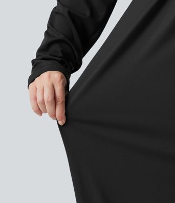 Plus Size Built-in Bra Long Sleeve Wide Leg Jumpsuit