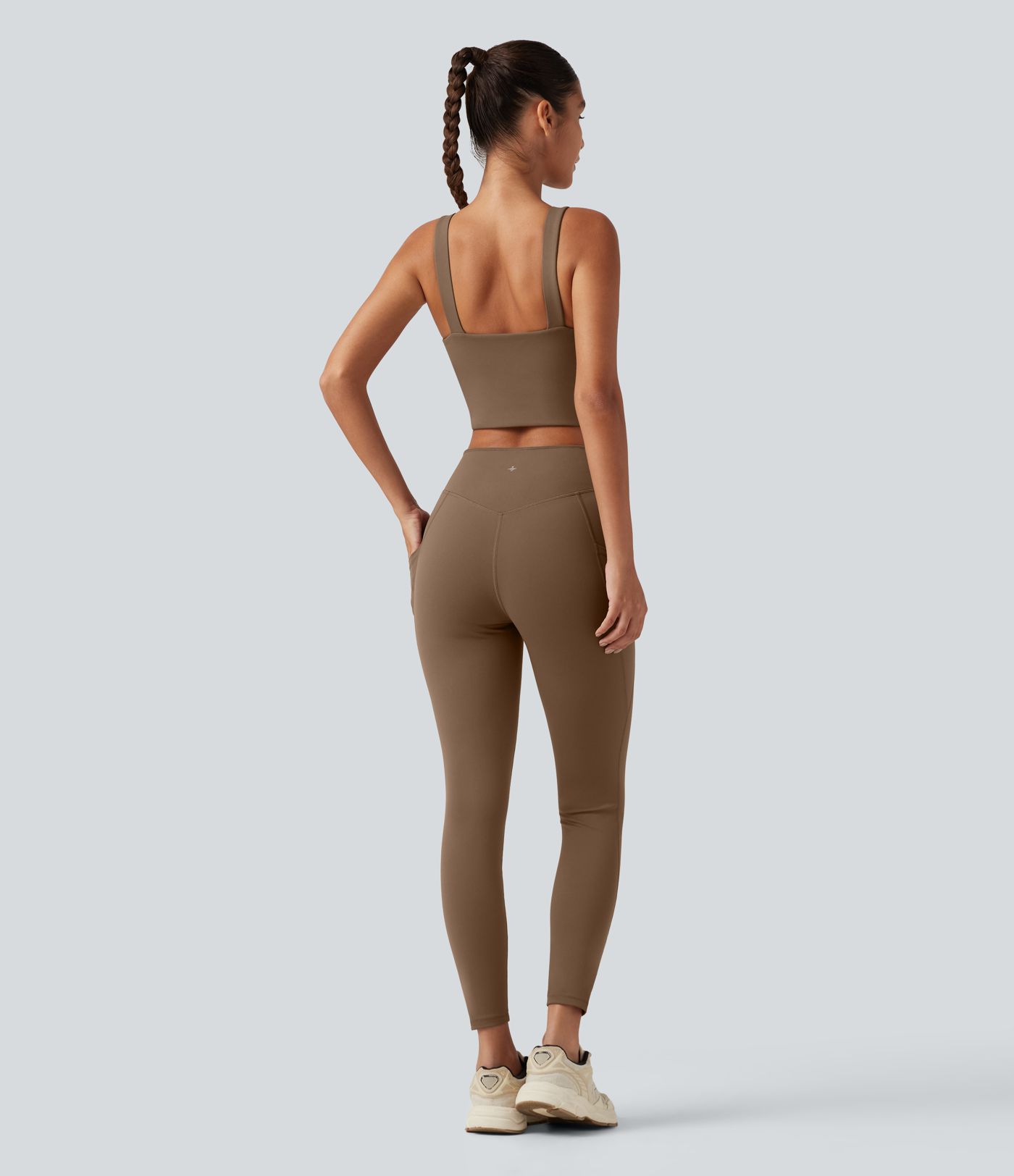 DayStretch V Neck Built-in Bra Workout Jumpsuit with Pockets-Easy Peezy Edition DayStretch V Neck Built-in Bra Workout Jumpsuit with Pockets-Easy Peezy Edition