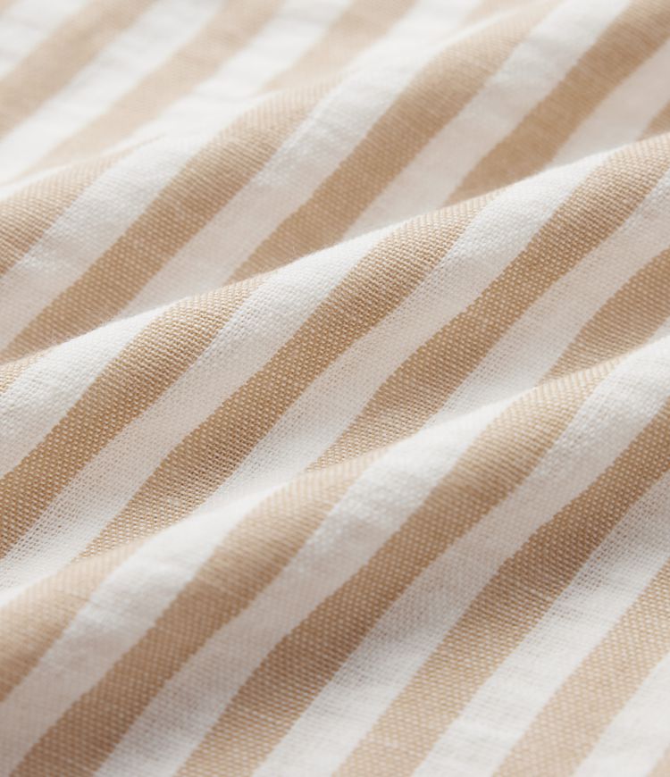 Stripe Casual Linen-Feel Overalls with Pockets Stripe Casual Linen-Feel Overalls with Pockets