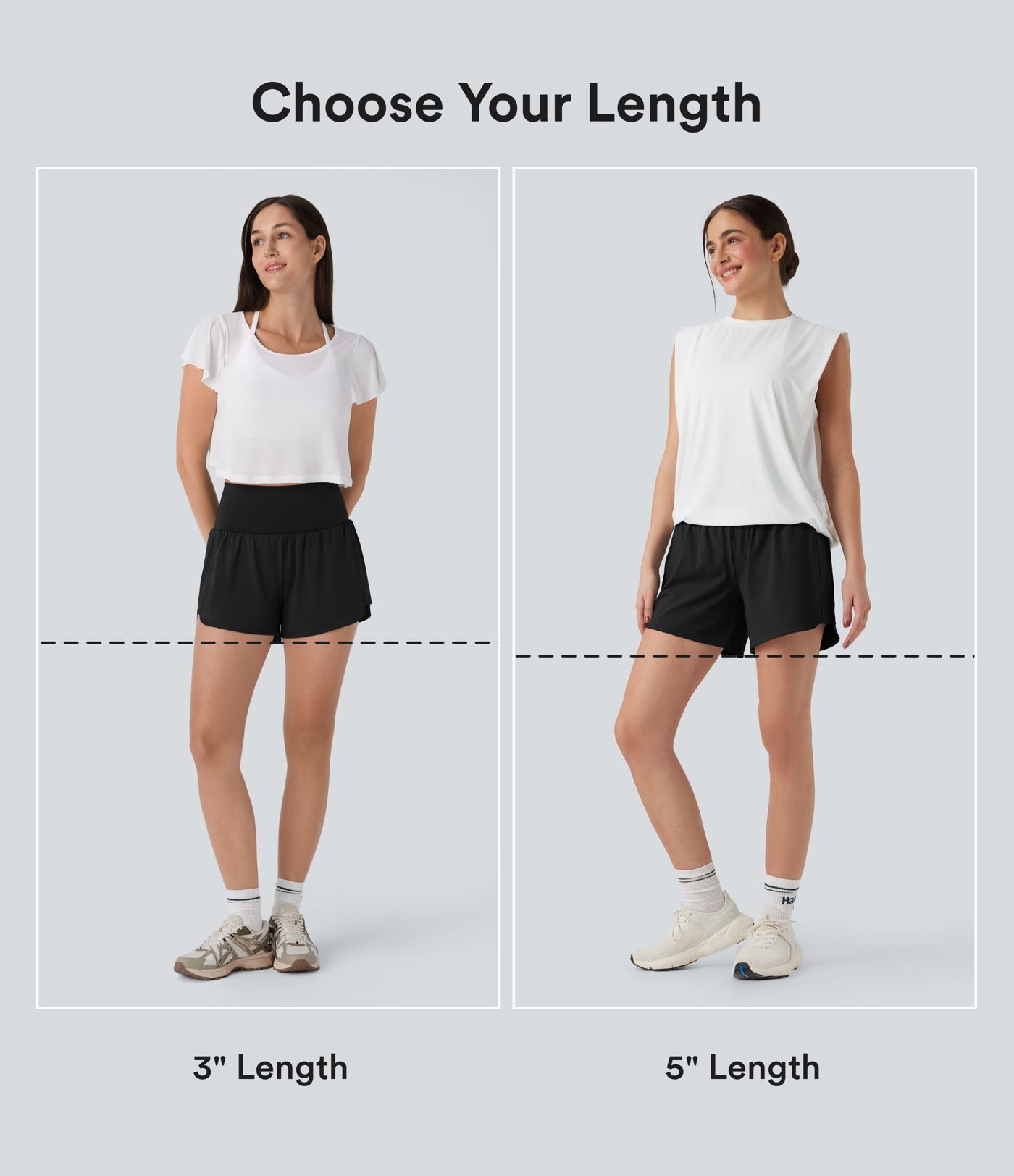 Super High Waisted Tummy Control Contrast Mesh 2-in-1 Yoga Shorts 5'' with Pockets Super High Waisted Tummy Control Contrast Mesh 2-in-1 Yoga Shorts 5'' with Pockets