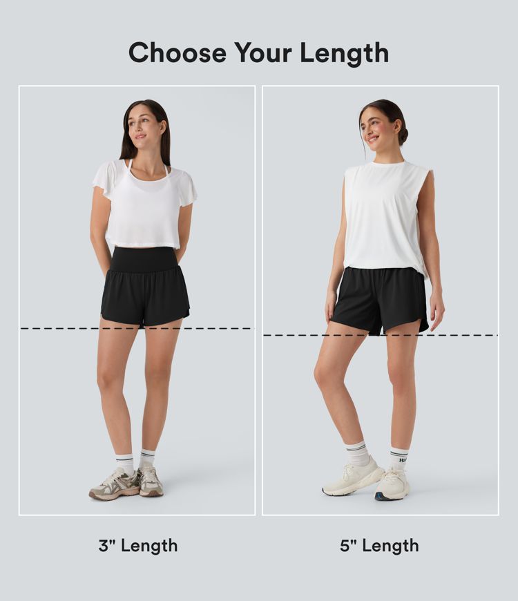 Super High Waisted Tummy Control Contrast Mesh 2-in-1 Yoga Shorts 5'' with Pockets Super High Waisted Tummy Control Contrast Mesh 2-in-1 Yoga Shorts 5'' with Pockets