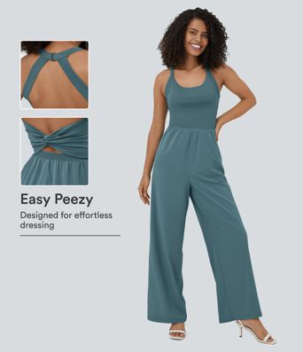 Breezeful™ combinaison de yoga avec découpes, sans manches et avec poches, fluide et à séchage rapide Breezeful™ combinaison de yoga avec découpes, sans manches et avec poches, fluide et à séchage rapide