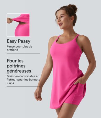 Robe sport dos nu Softlyzero™ Plush - Édition Easy Peasy E-G Robe sport dos nu Softlyzero™ Plush - Édition Easy Peasy E-G