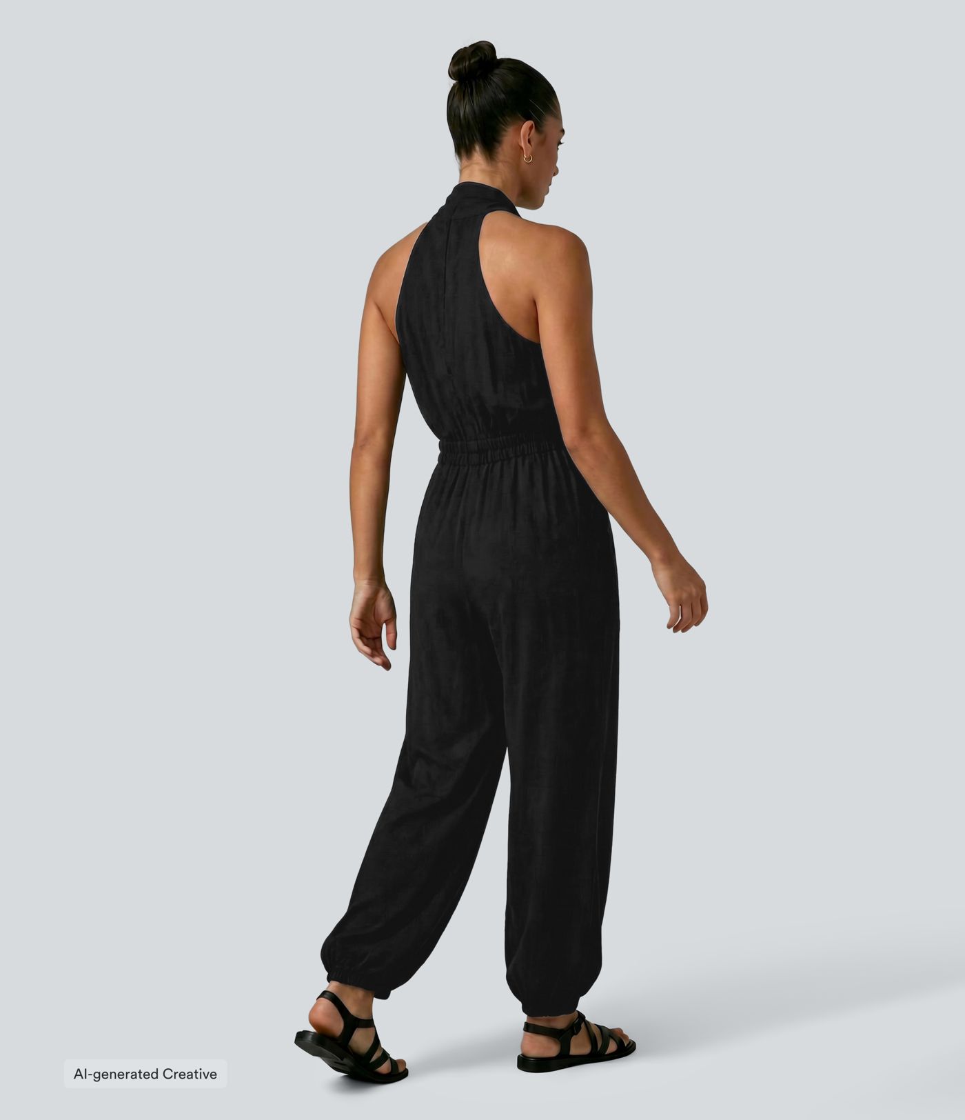Gerippter Jumpsuit mit Neckholder und Seitentaschen - Easy Peezy Edition Gerippter Jumpsuit mit Neckholder und Seitentaschen - Easy Peezy Edition