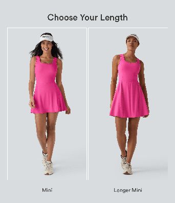 SoftlyZero™ Airy 2-in-1 Cool Touch Mini Dance Active Dress with Pockets-Easy Peezy Edition-Longer Length