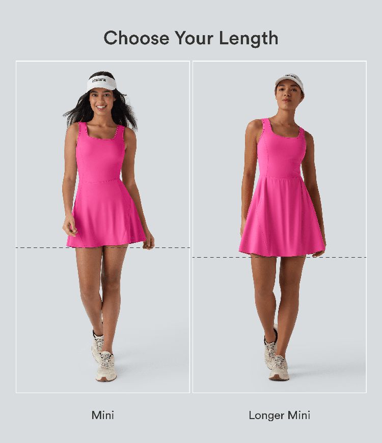 SoftlyZero™ Airy 2-in-1 Cool Touch Mini Dance Active Dress with Pockets-Easy Peezy Edition-Longer Length