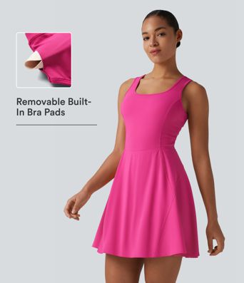 SoftlyZero™ Airy 2-in-1 Cool Touch Mini Dance Active Dress with Pockets-Easy Peezy Edition-Longer Length