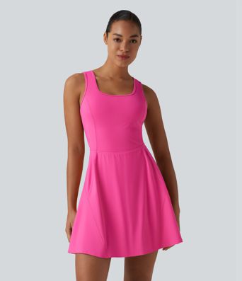 SoftlyZero™ Airy 2-in-1 Cool Touch Mini Dance Active Dress with Pockets-Easy Peezy Edition-Longer Length